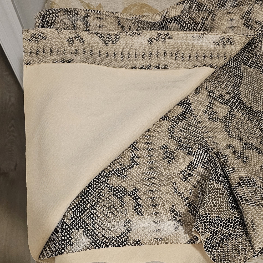 Zara NWOT SKORT Beige & Black Faux Snakeskin Print  Sz S - Picture 6 of 12